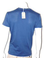 Gaudi t-shirt blù con stampa bicolore