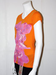 T-shirt Gaudi con fantasia floreale e paillettes