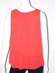 T-shirt canotta MissMiss in voual con doppie balze e pences