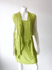 Vestito Donna MissMiss completo di cardigan smanicato in pizzo lunghezza assimmetrica