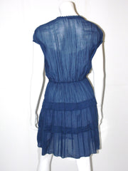 Vestito Donna Guarapo ampio scollo con bordo in pizzo e balze