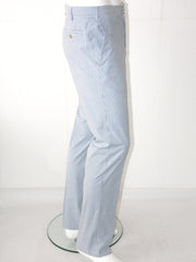 Pantalone Uomo Valditaro Gessato nell'azzurro in cotone stretch