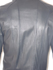 Giubbotto in pelle nappa OverPell con colletto zip e tasche sul davanti