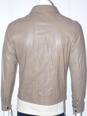 Giubbotto in Pelle Nappa OverPell con colletto e zip sul davanti