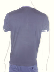 Polo Uomo Sorbino stretch con riga in contrasto su colletto e manica con  bottone
