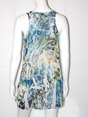 Vestito donna Fiori Chiari stampa fantasia optical in voual
