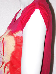 T-shirt Gaudi con stampa fantasia rosa tempestata di paillettes