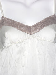 Top donna KoraKor in raso con bordi in pizzo modello ultimo impero