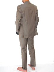 Vestito Completo Uomo Valditaro 3 bottoni gessato con impunture e rifiniture sartoriali  a mano