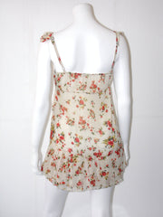 Vestito donna Guarapo in fantasia provenzale con balze voual e spalline