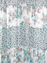 Vestito donna Fiori Chiari fantasia fiore provenzale a balze