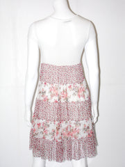 Vestito donna Fiori Chiari fantasia fiore provenzale a balze