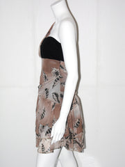 Vestito donna Guarapo monospalla in fantasia con balze voual