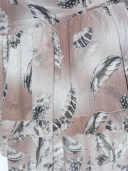 Vestito donna Guarapo monospalla in fantasia con balze voual