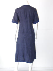 Vestito Donna Abitificio Maxi Lungo con bottone e grande pences sul davanti collo a v