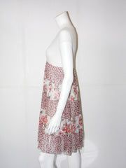Vestito donna Fiori Chiari fantasia fiore provenzale a balze
