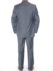 Vestito Completo Uomo Valditaro  3 bottoni micro gessato con impunture e rifiniture sartoriali  a mano