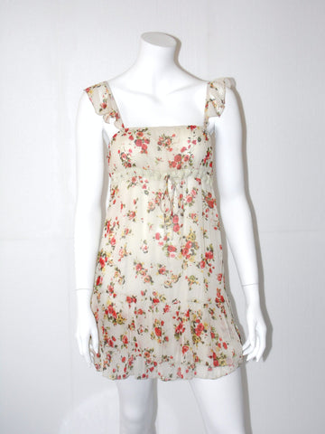 Vestito donna Guarapo in fantasia provenzale con balze voual e spalline