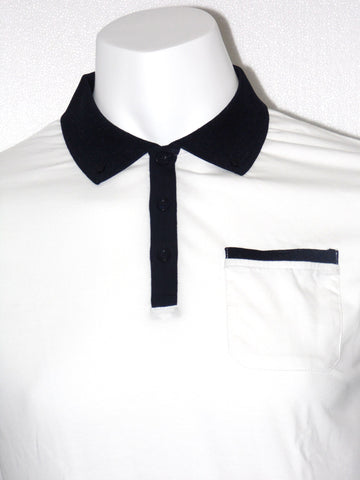 Polo Uomo Sorbino stretch con bottoni sul colletto e contrasto su