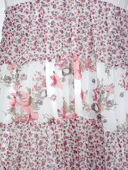 Vestito donna Fiori Chiari fantasia fiore provenzale a balze