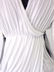 Maglia Cardigan AnimaGemella Smanicato con Drappeggi allacciato sul punto vita