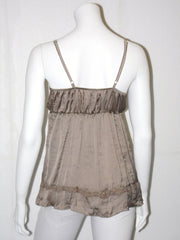 Top donna KoraKor in raso con bordi in pizzo modello ultimo impero