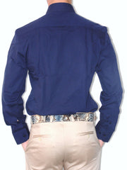Camicia Uomo Valditaro collo alla Francese cotone in trama  Canetè