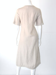Vestito Donna Abitificio Maxi Lungo con bottone e grande pences sul davanti