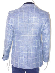 Giacca Uomo Valditaro rifiniture sartoriali blù melange con macro quadro