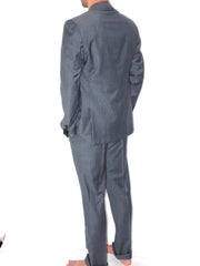 Vestito Completo Uomo Valditaro  3 bottoni micro gessato con impunture e rifiniture sartoriali  a mano