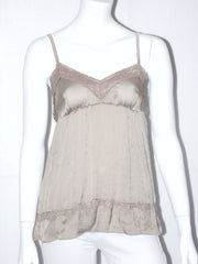Top donna KoraKor in raso con bordi in pizzo modello ultimo impero
