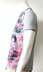 GAUDI T-shirt righe blu con stampe