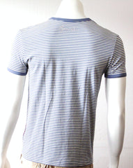 GAUDI T-shirt righe blu con stampe