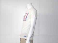 Gaudi t-shirt blù con stampa bicolore