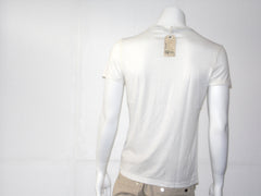Gaudi t-shirt blù con stampa bicolore