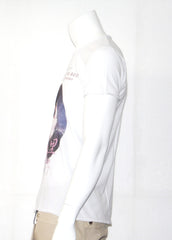 GAUDI T-shirt bianca con stampe e scritte giapponesi